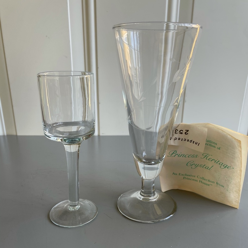 EUC Crystal Serverware Glasses Set of 2